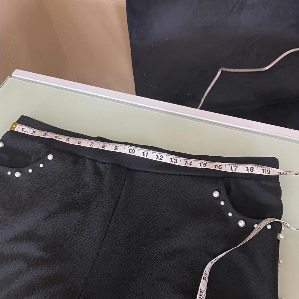 Black pants with Pearl Accents